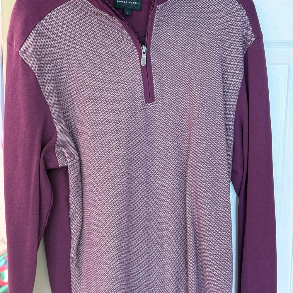 Men's Purple Half-Zip Sweater